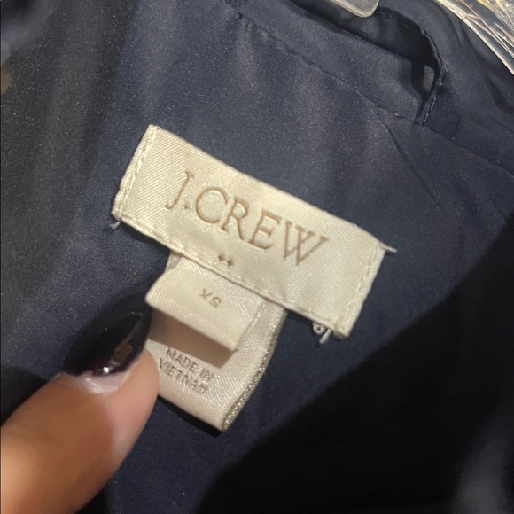 J. CREW WOMENS NAVY BLUE QUILTED PUFFER VEST XS 92465 - Picture 3 of 6